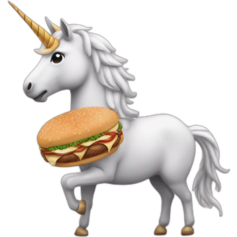 a unicorn with some kebab emoji