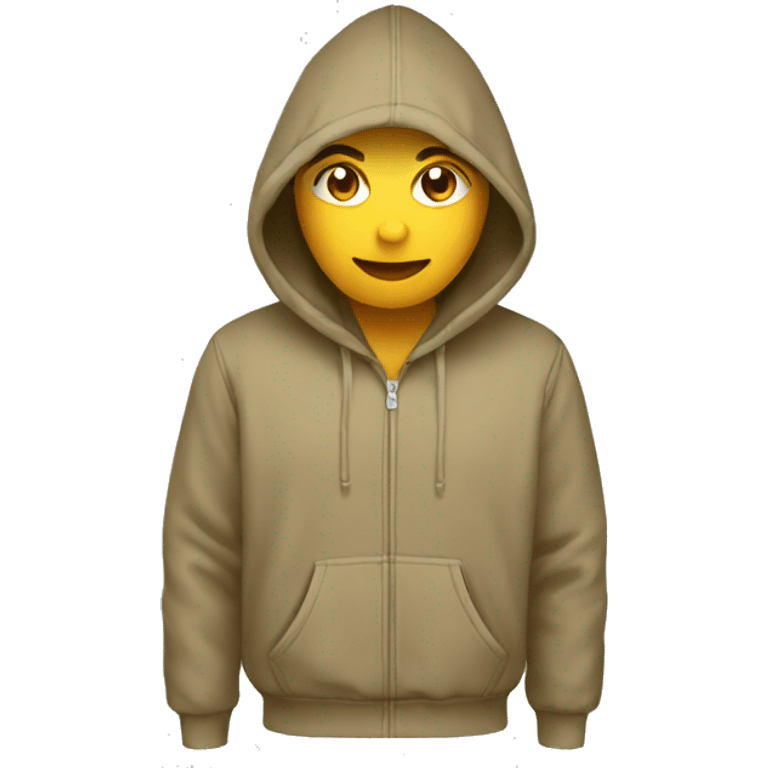 khaki color hoodie by itself emoji