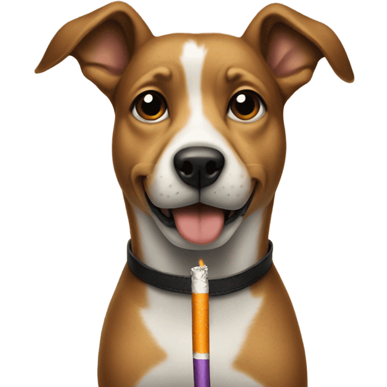 Dog smoking emoji