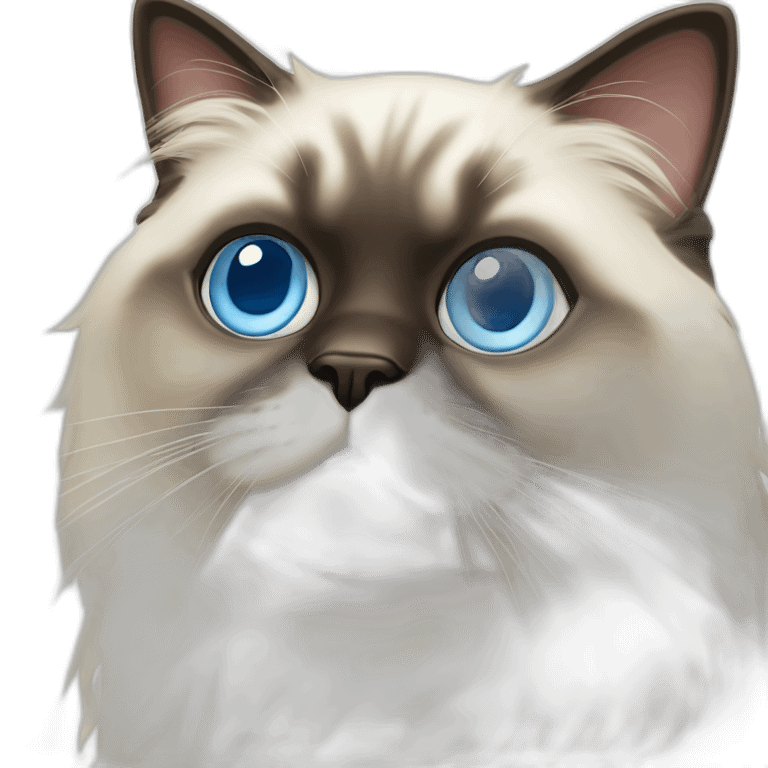 himalayan cat with blue eyes emoji