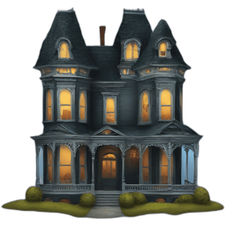 Haunted Victorian house emoji