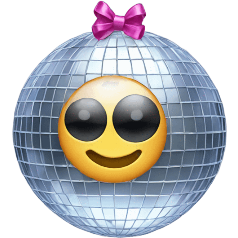 Disco ball wearing a bow  emoji