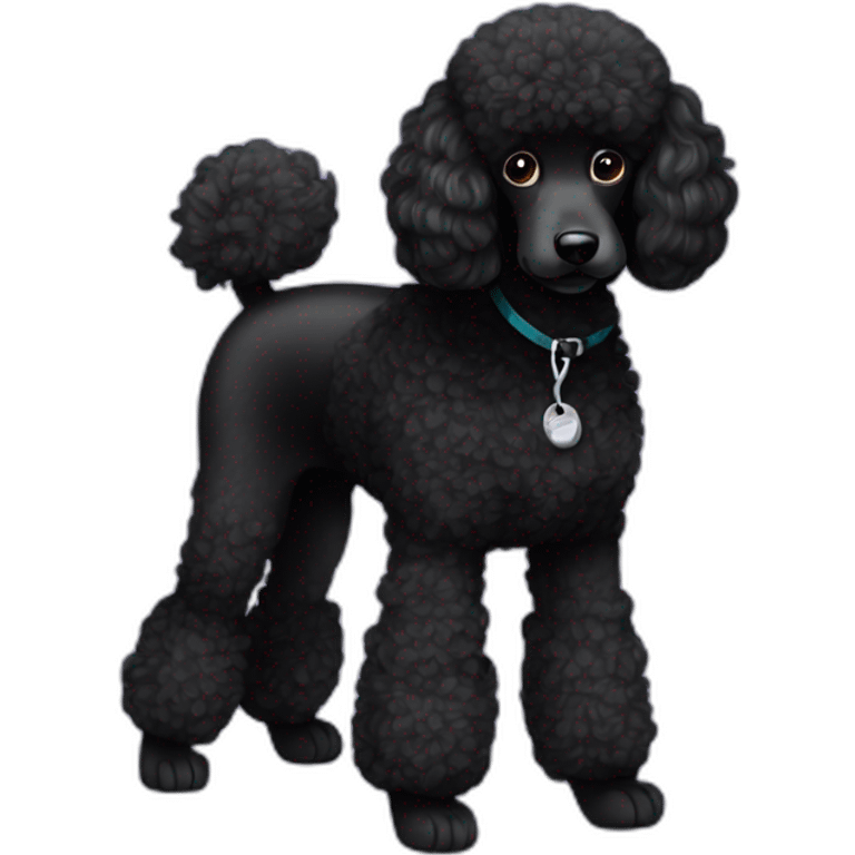 black poodle full body emoji