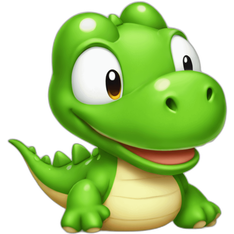 Yoshi the dinosaur cute emoji