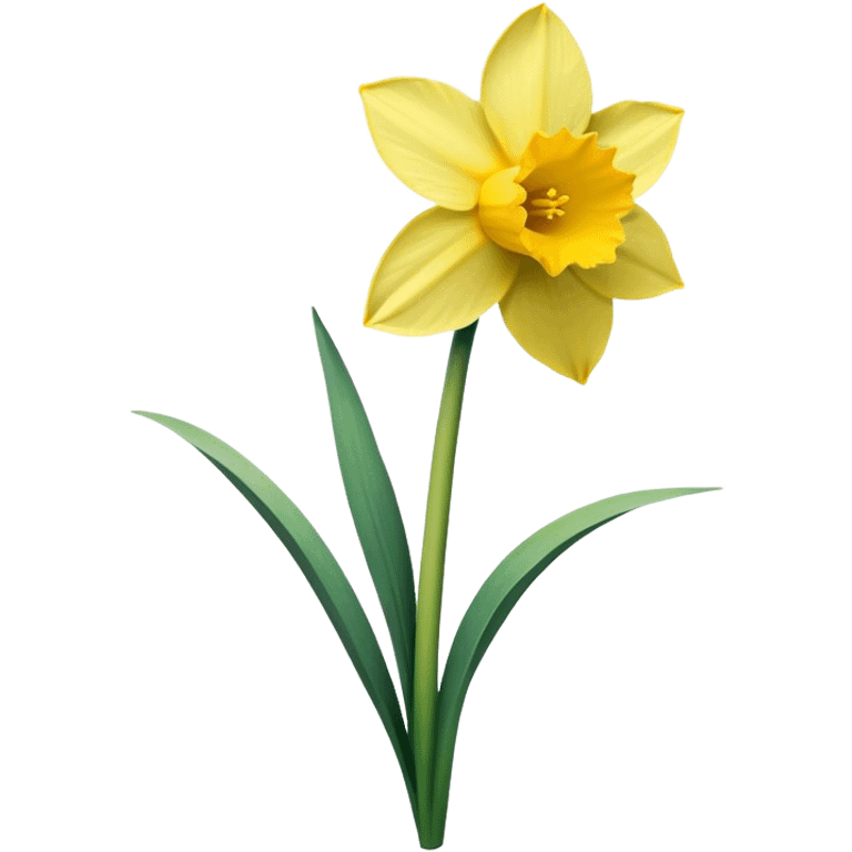 single Daffodil stem emoji