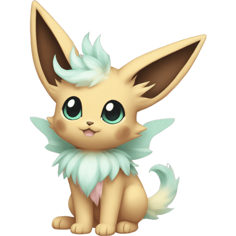 Kawaii Pastel Eeveelution-Cute-Pokémon-fusion full body emoji