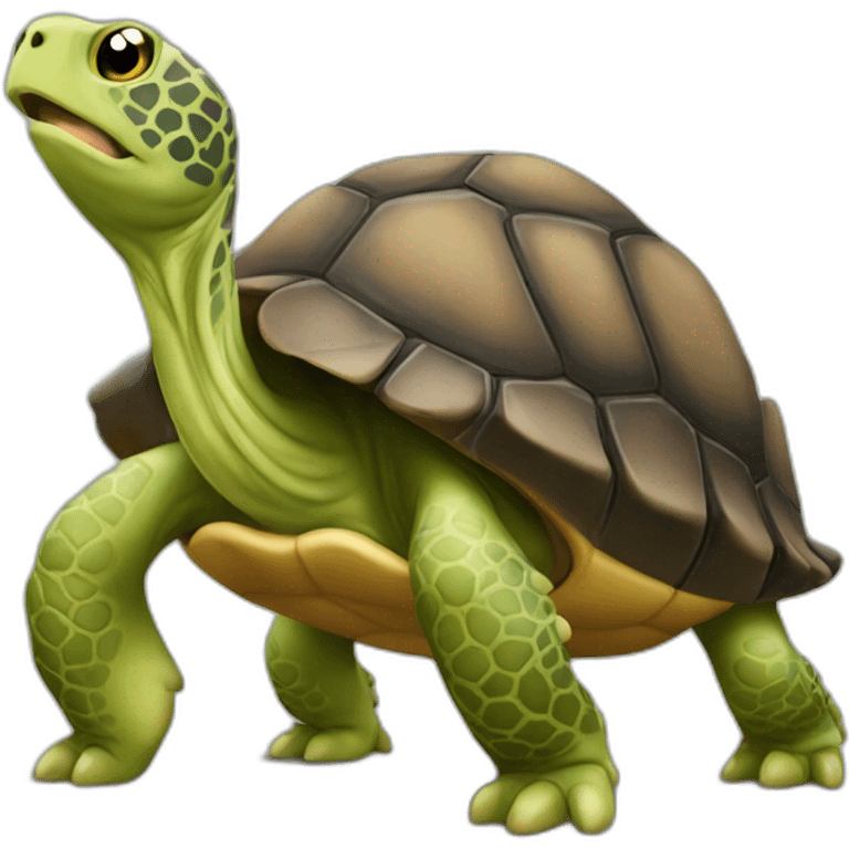 Caht sur tortue emoji