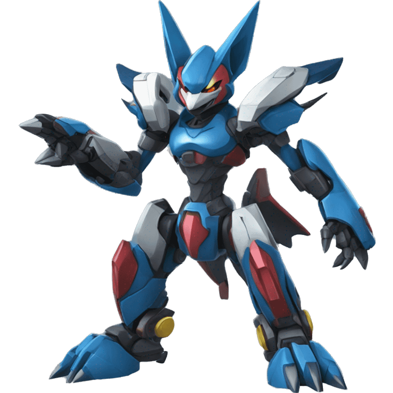 Lucario-Zoroark-medabot-Mecha full body emoji