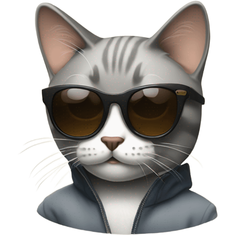 Cat with sunglasses emoji