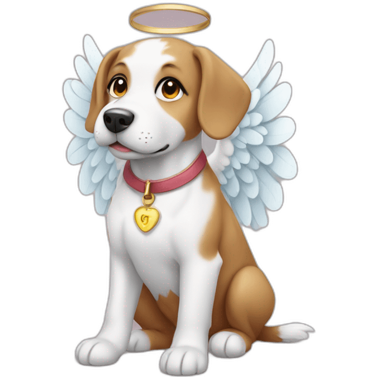 Angel dog with wings emoji