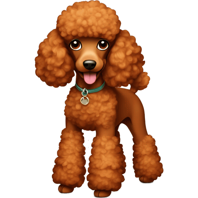 Burnt Sienna colored poodle  emoji