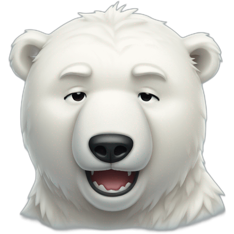 Polar bear crying  emoji