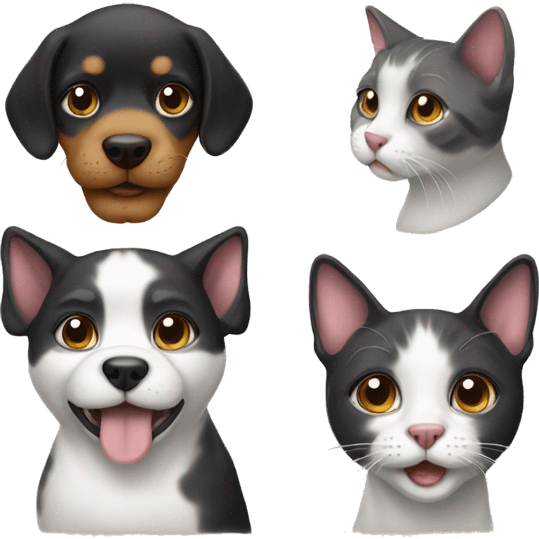 Dog cat emoji