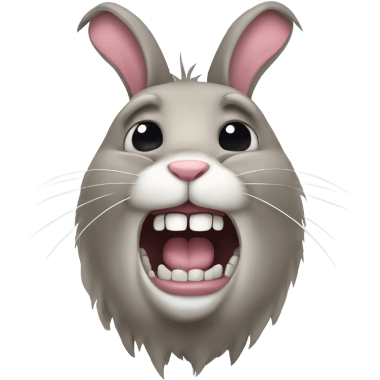 Bunny rabbit with messed up teeth emoji