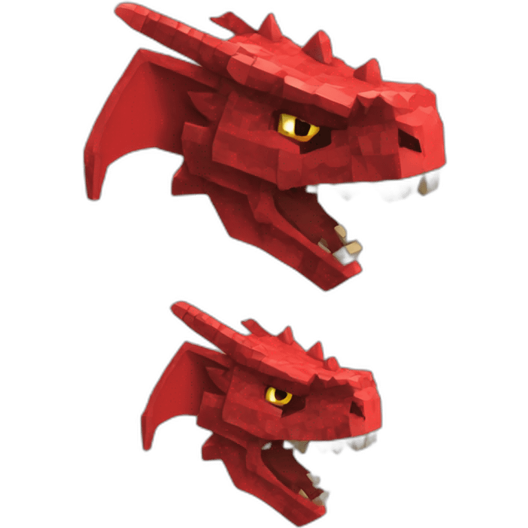 head cranial Red dragon Minecraft delegate emoji