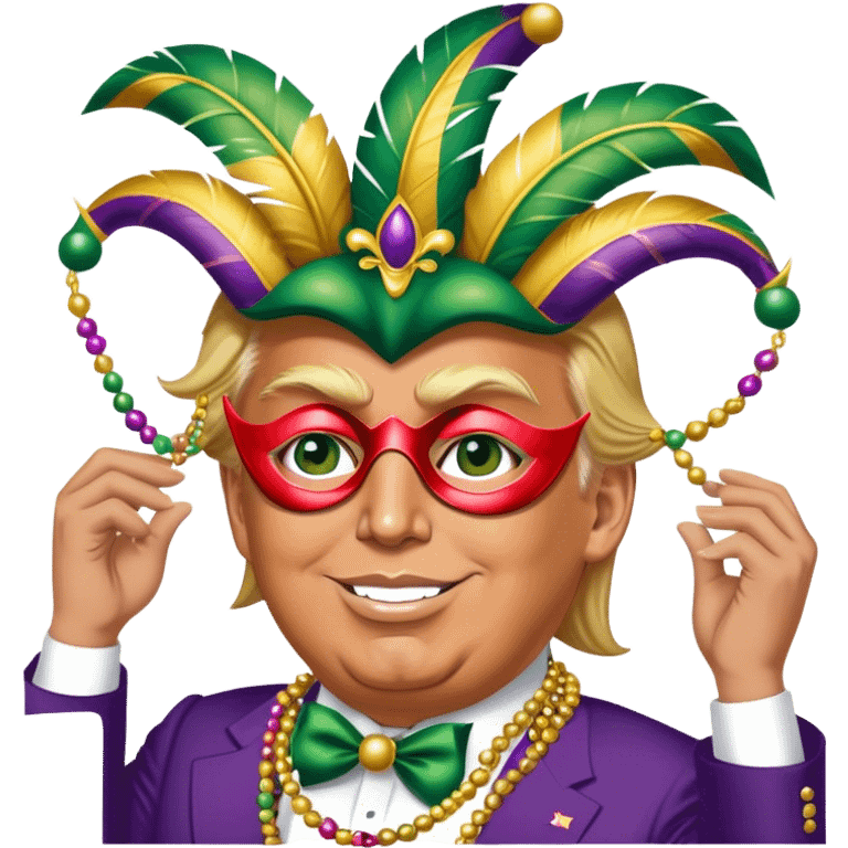 Donald trump dancing at Mardi gras emoji