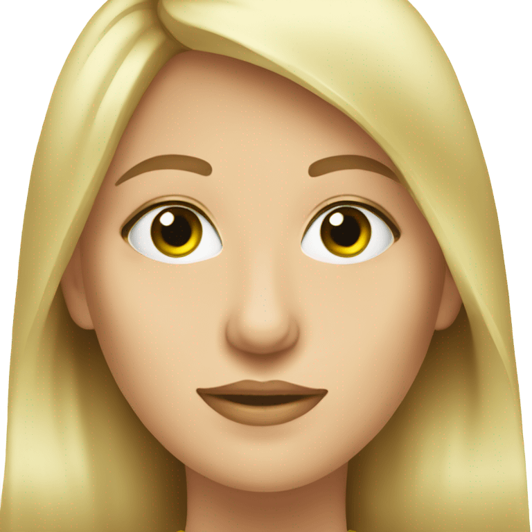 Mujer rubia ojos verdes emoji