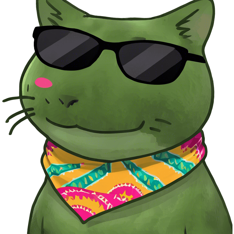 Cat with sunglasses emoji