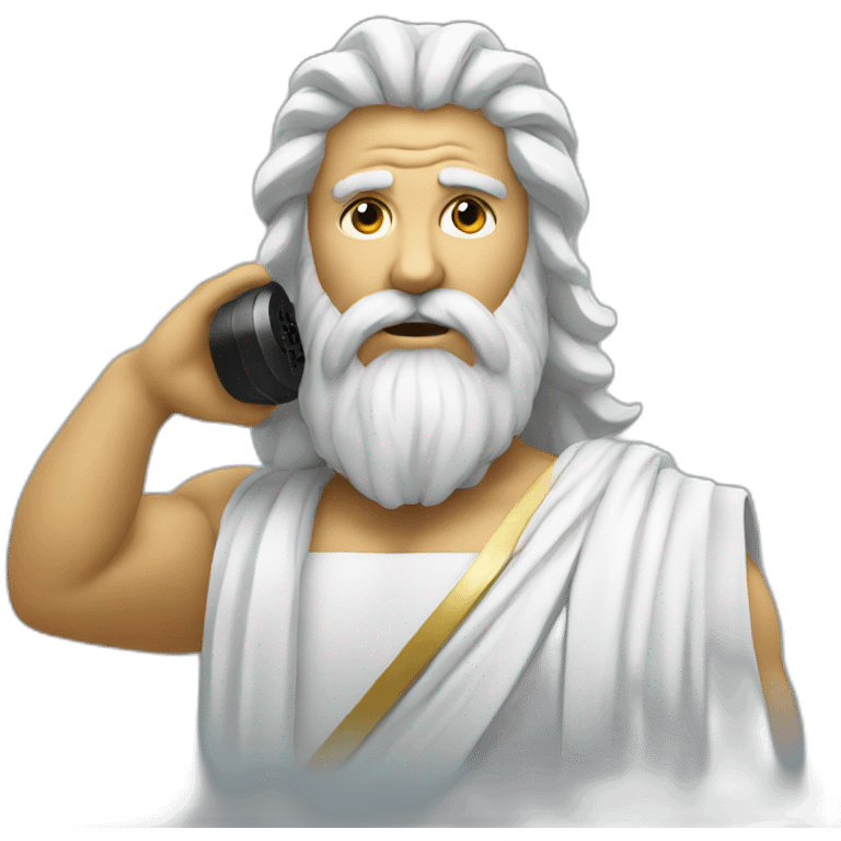 zeus speaking with a phone emoji