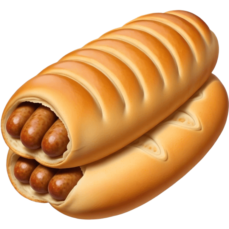 Sausage in dough, Russian  emoji