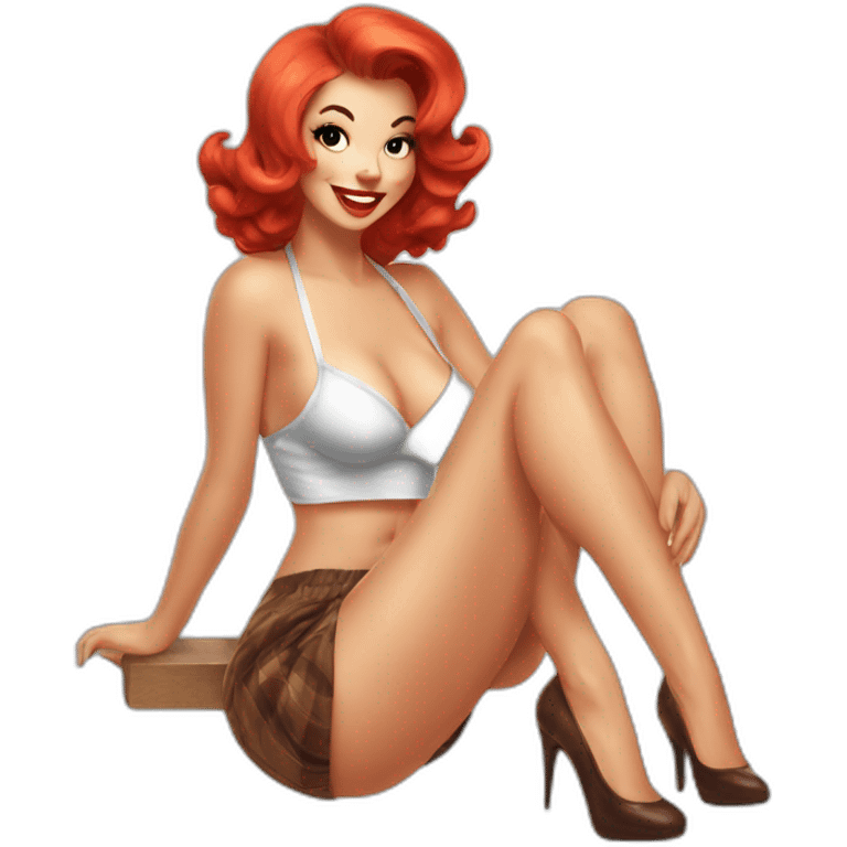 over Pin-up emoji