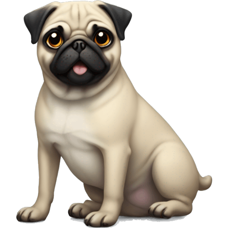 Navy pug emoji