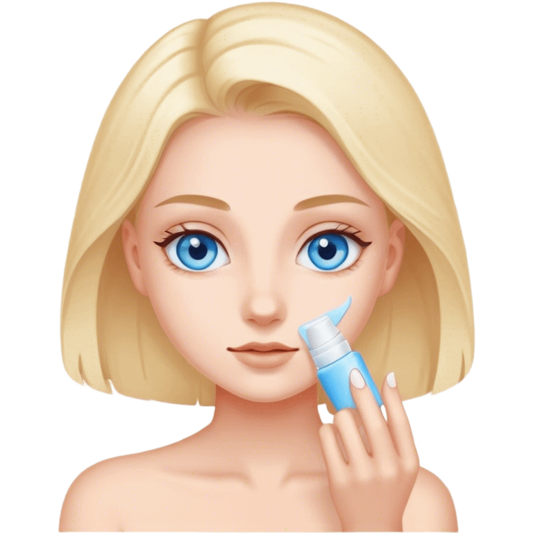 skin care girl blue eyes emoji