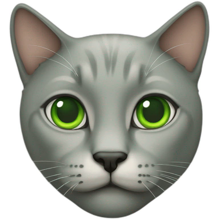 cat green eyes emoji