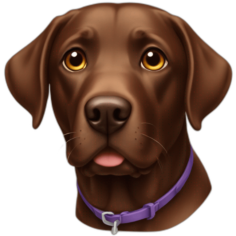 Labrador chocolat emoji