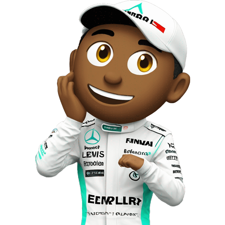 Lewis Hamilton on Podium emoji