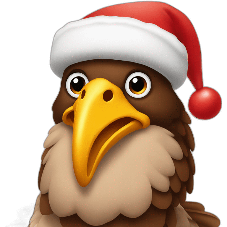 Turkey mixed with Santa Claus emoji