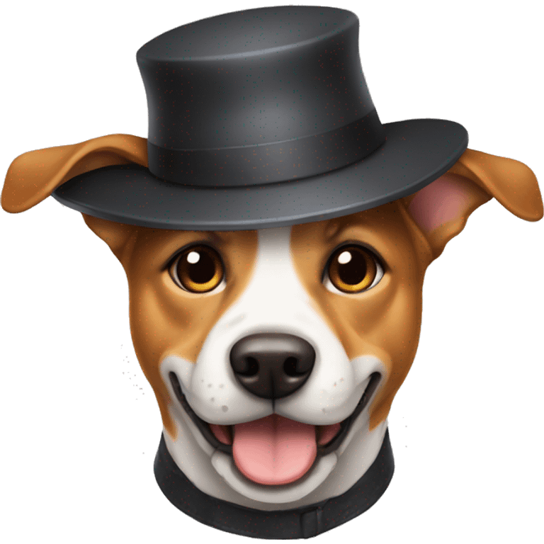 Dog with a hat emoji