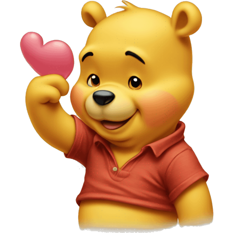 Winnie the Pooh blowing a kiss  emoji