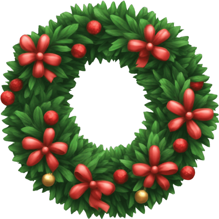 Christmas wreath no ornaments  emoji