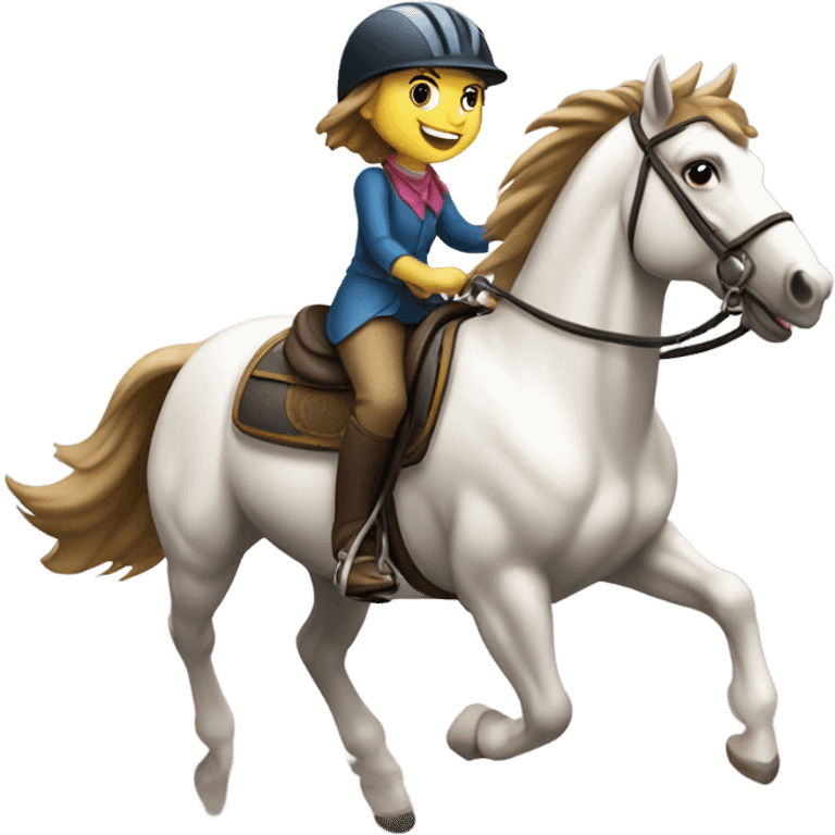 Girl riding a horse emoji