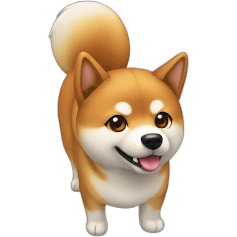 Shiba Inu-catch-tail emoji