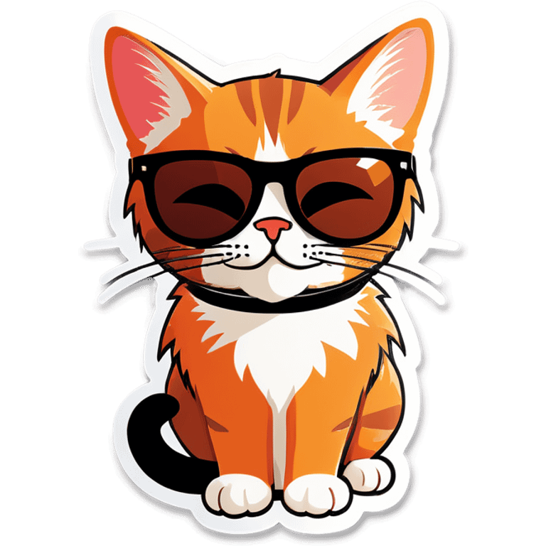 Cat with sunglasses emoji