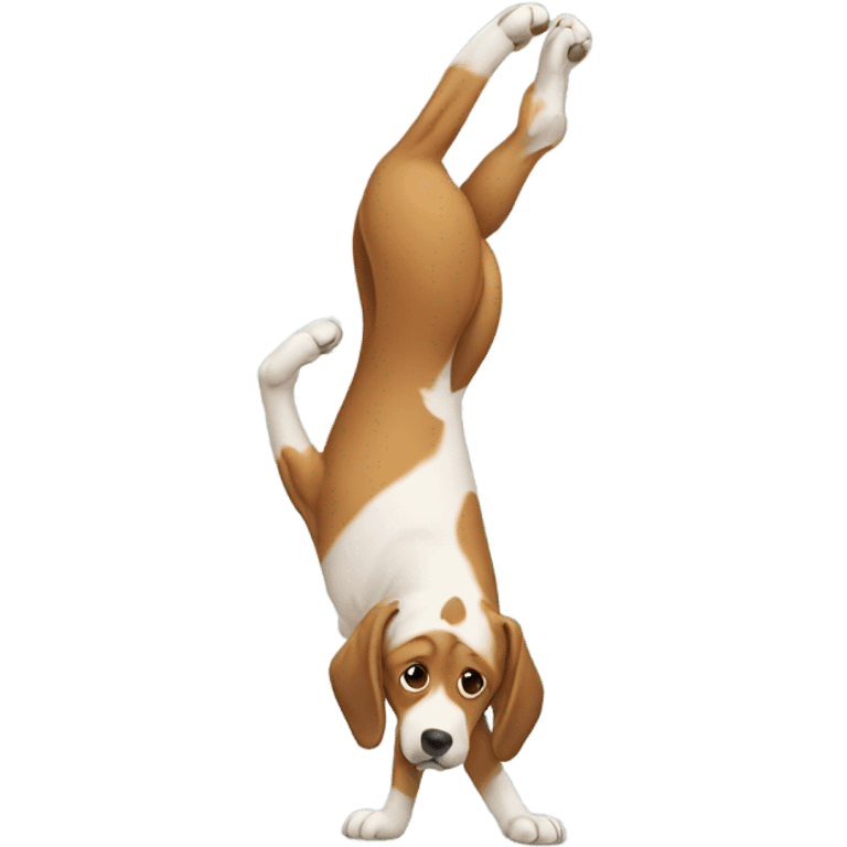 Dog doing a handstand emoji