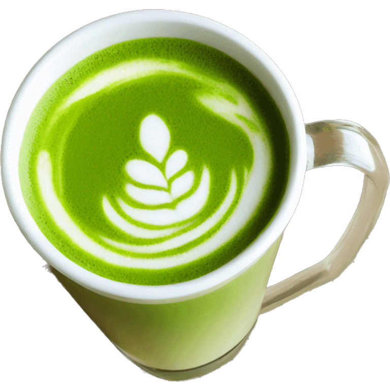 Matcha latte glass  emoji