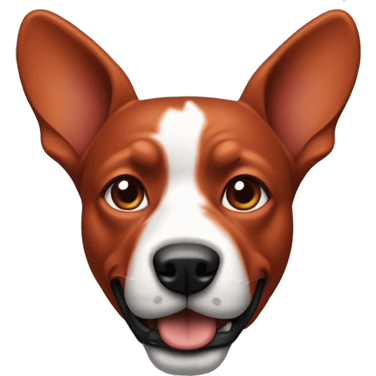 solid red dog with pointed ears emoji