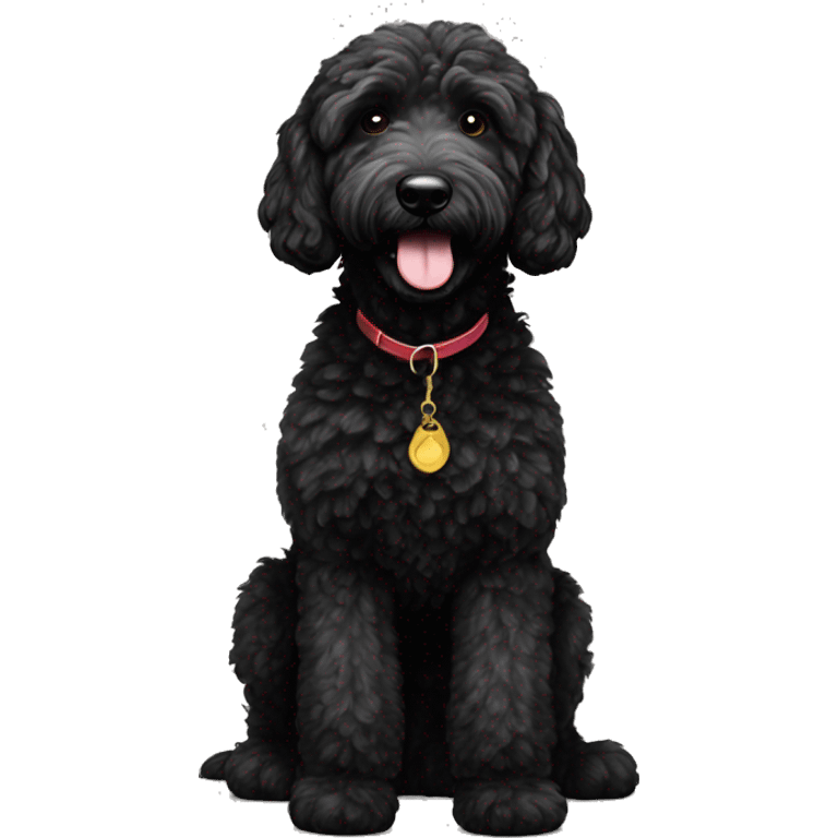 Black goldendoodle emoji