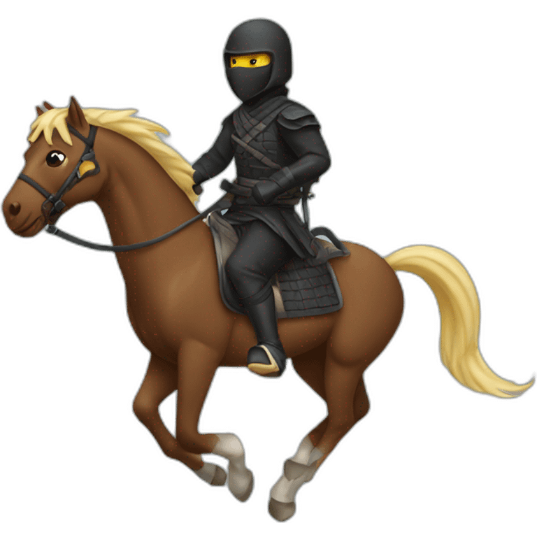 Horse riding ninja emoji