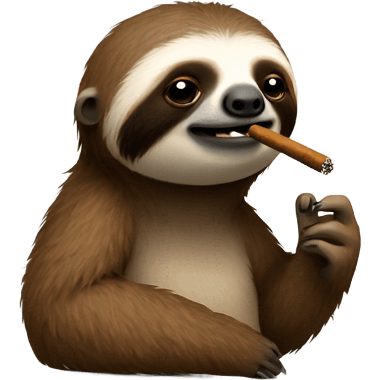 Sloth smoking cigar emoji