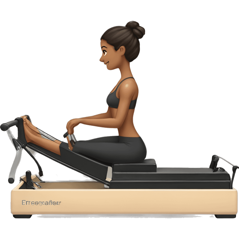 Tan skin Mujer pilates reformer emoji