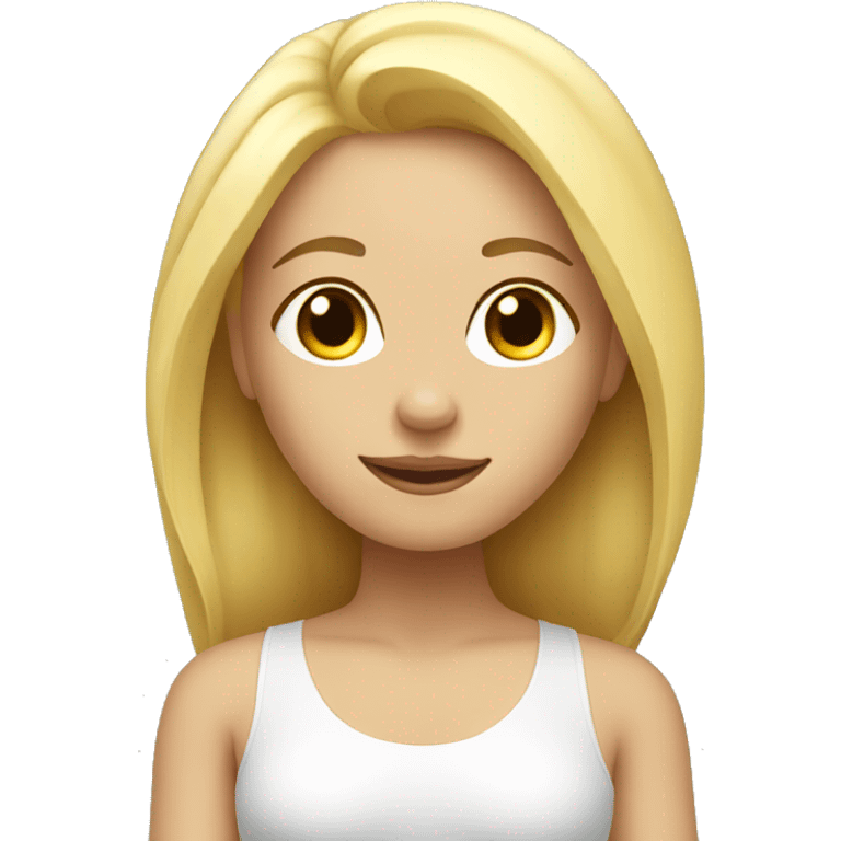 Blonde yoga girl emoji