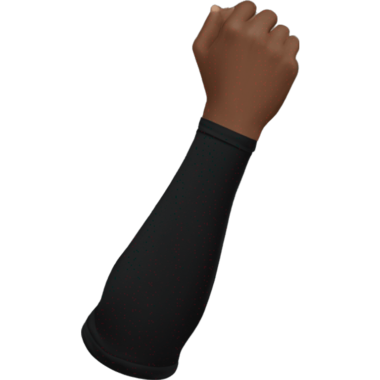 Black arm warmers on arm emoji