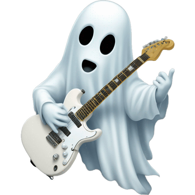 ghost playing electric guitar emoji