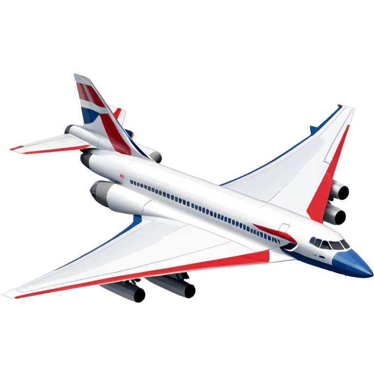 Concorde - British Airways (Model Year: 2020) (Iconic colour: White with blue and red) emoji