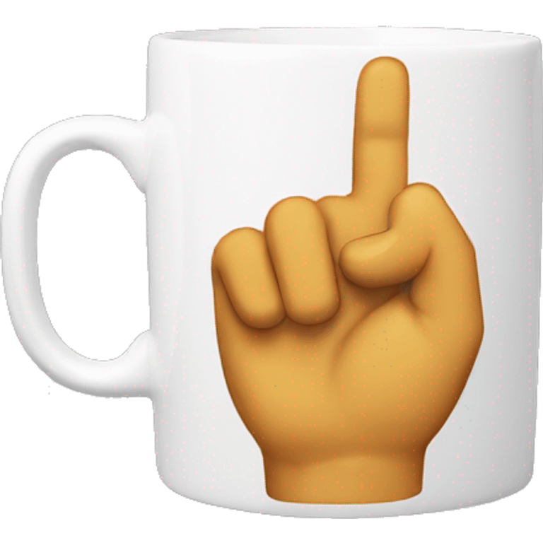 a mug with a hand inside of it emoji