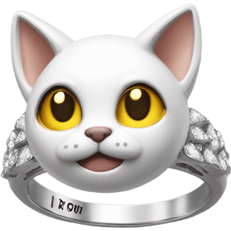 Cat angel ring emoji